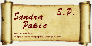 Sandra Papić vizit kartica
